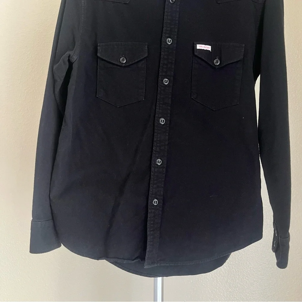 Topo Designs Flannel Mountain Shirt Button Up Long Sleeve Black Size M - Picture 4 of 9